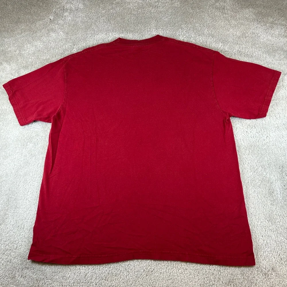 VTG Champs Sports Oklahoma Sooners T-Shirt Men Large Red Football Collegiate Tee